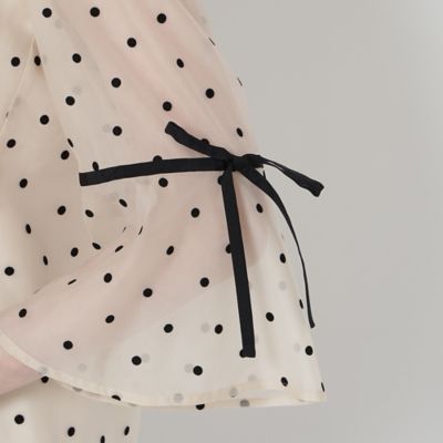 ドットフロッキーブラウス（51035505） | Rose Tiara (Women