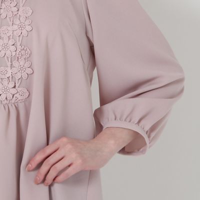手洗いOK】ケミカルレース切替ブラウス（51035506） | Rose