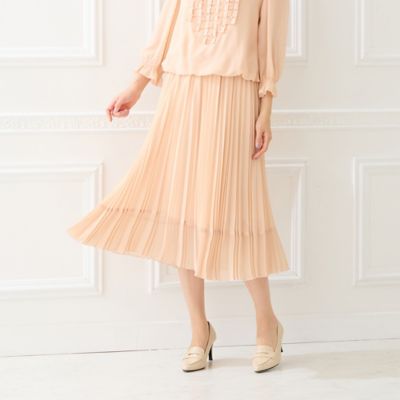 FOXEY ニット フレアスカート リリーラッフル ロゴプレート プリーツ FOXEY ニット フレアスカート リリーラッフル ロゴプレート プリーツ