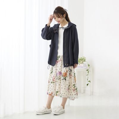 セットアップ対応】フラワーチェックスカート（51042403 