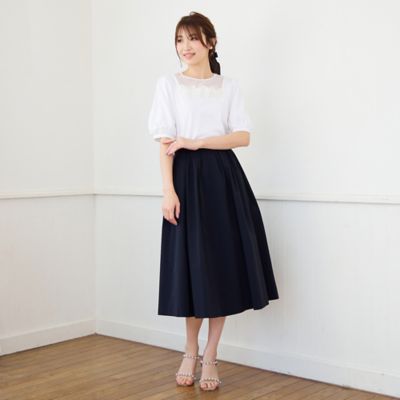 ＜Rose Tiara (Women/大きいサイズ)＞タックフレアスカート（５１０４２５０７）