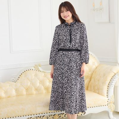 セットアップ対応】フラワーパターンフレアスカート（51042601