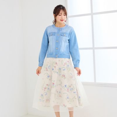 フラワープリントフレアスカート（51042602） | Rose Tiara