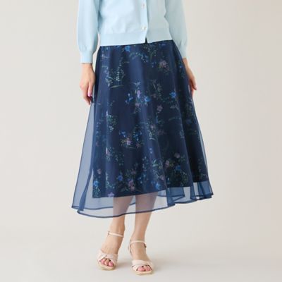 フラワープリントフレアスカート（51042602） | Rose Tiara