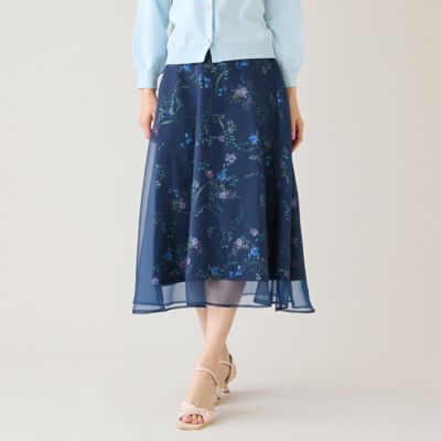 フラワープリントフレアスカート（51042602） | Rose Tiara