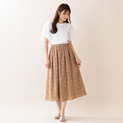 ＜Rose Tiara (Women/大きいサイズ)＞スズラン刺繍フラワースカート（５１０４３４１０）