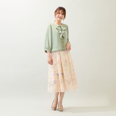 【セットアップ対応】パネル風刺繍スカート（５１０４４５０９）