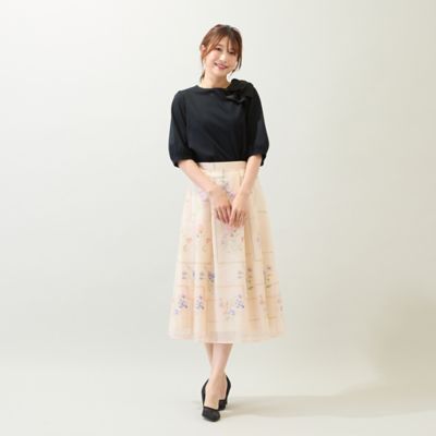 【セットアップ対応】パネル風刺繍スカート（５１０４４５０９）