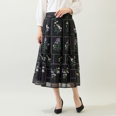 【セットアップ対応】パネル風刺繍スカート（５１０４４５０９）