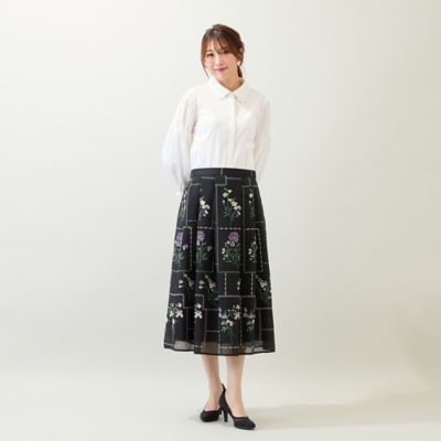 【セットアップ対応】パネル風刺繍スカート（５１０４４５０９）