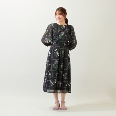 【セットアップ対応】パネル風刺繍スカート（５１０４４５０９）