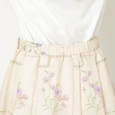 【セットアップ対応】パネル風刺繍スカート（５１０４４５０９）