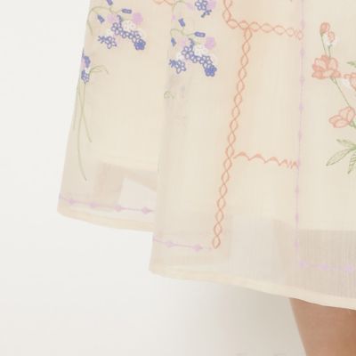 【セットアップ対応】パネル風刺繍スカート（５１０４４５０９）