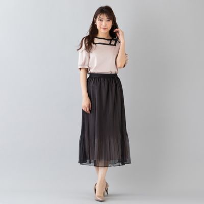 ブライトオーガンジープリーツスカート（５１０４５４０１）