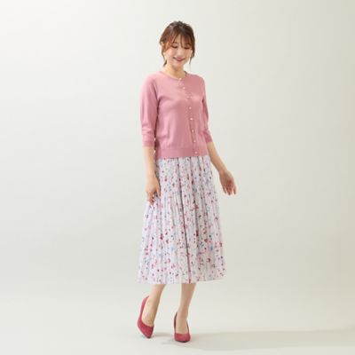 【美品】Rose Tiara ローズティアラ　スカート　大きいサイズ　46 セットアップ対応】プリーツスカート（51045501