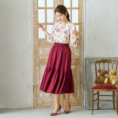 8枚はぎティアードスカート（51045601） | Rose Tiara (Women