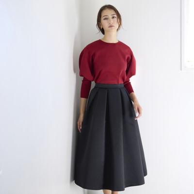 ヘビーサテンフレアスカート（５１０４６３３１） | ファッション・服 