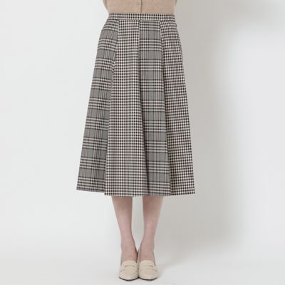 試着のみ　タグ付き Rose Tiara チェック柄フレアスカート 46 MIXチェックフレアスカート（51046502） | Rose