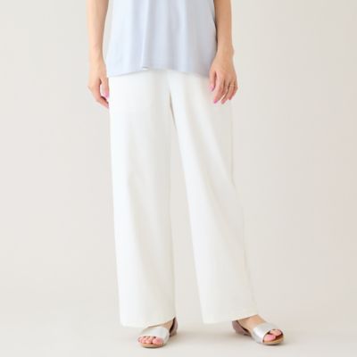 ＜Rose Tiara (Women/大きいサイズ)＞【吸水速乾／接触冷感／ＵＶカット】ワイドベルトパンツ（５１０５１６０２）