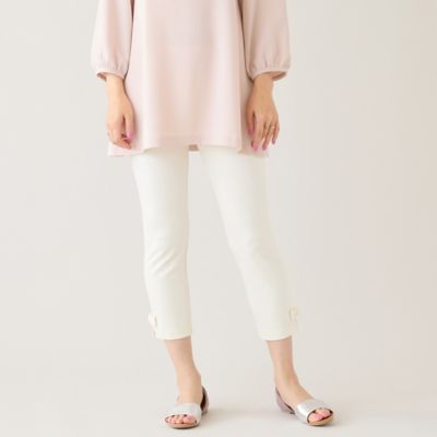 定番人気】【伸縮性◎】裾サイドリボンレギンスパンツ