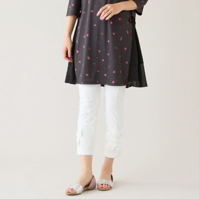 ＜Rose Tiara (Women/大きいサイズ)＞【人気アイテム／新色追加】【伸縮性◎】リボンレギンスパンツ（５１０５２６０８）