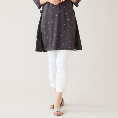 人気アイテム／新色追加】【伸縮性◎】リボンレギンスパンツ