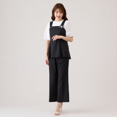 【美脚パンツ】【セットアップ対応／水洗い可】ワイドパンツ（５１０５３５０１）