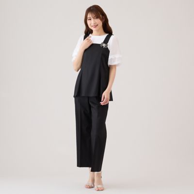 【美脚パンツ】【セットアップ対応／水洗い可】ワイドパンツ（５１０５３５０１）