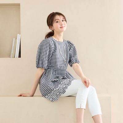 接触冷感／UVカット／伸縮性◎】フラワーレースレギンスパンツ