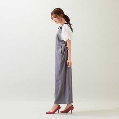 新品 ローズティアラ オールインワン セットアップ風 濃紺 定価2.4万 46 手洗いOK】フリルサロペット（51054501） | Rose Tiara