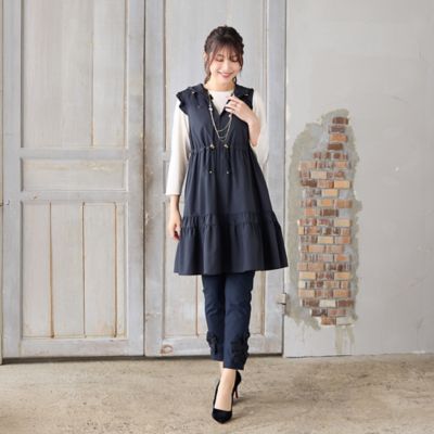 Rose Tiara (Women/大きいサイズ)/ローズティアラ(大きいサイズ)【UVカット/伸縮性◎】リボンレギンスパンツ(51055505) クロ パンツ・ズボン【三越伊勢丹/公式】