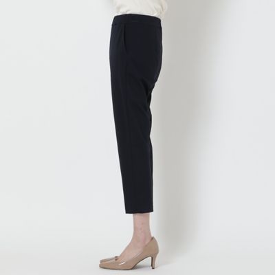 新品同様 ローズティアラ 大きいサイズ46 撥水速乾 裾リボンテーパードパンツ紺 新品同様 ローズティアラ 大きいサイズ46 撥水速乾 裾リボン