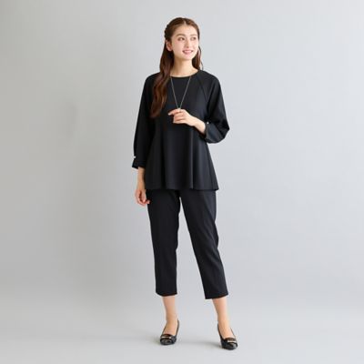 新品未使用 ローズティアラ46 フード付きジレ 2WAY UVカット 防シワ 接触冷感／UVカット／防シワ】センタープレスパンツ