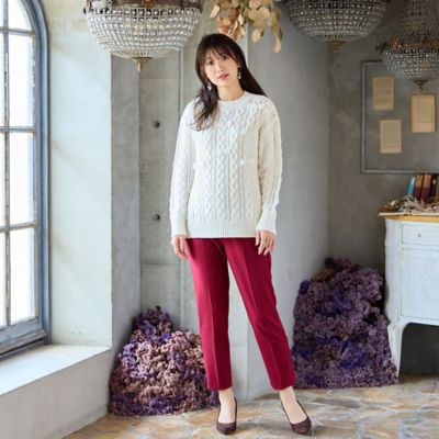 ローズティアラ（Rose Tiara）/【人気アイテム】【蓄熱保温】ウーリッチウォームセンタープレスパンツ 人気アイテム】【蓄熱保温】ウーリッチウォームセンタープレスパンツ