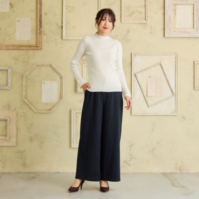 ＜Rose Tiara (Women/大きいサイズ)＞ツイード調ワイドパンツ（５１０５６５０２）