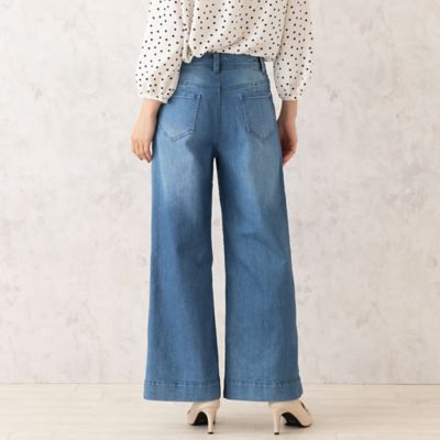 人気追加】ワイドデニム（51056504） | Rose Tiara