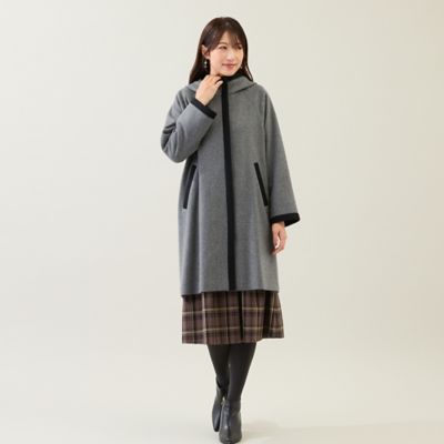 フード付き配色切替えコート（51086501） | Rose Tiara (Women