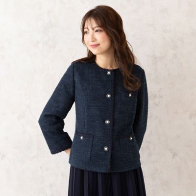 ファンシーツイード調ジャケット（５１１０１５０３）