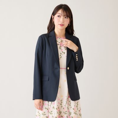 セットアップ対応】【イージーケア】ロングテーラードジャケット