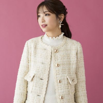 Rose Tiara (Women/大きいサイズ)のノーカラージャケット