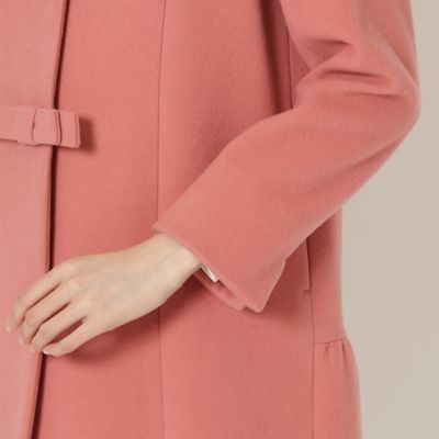 限定カラー】リボンウールコート（51106411） | Rose