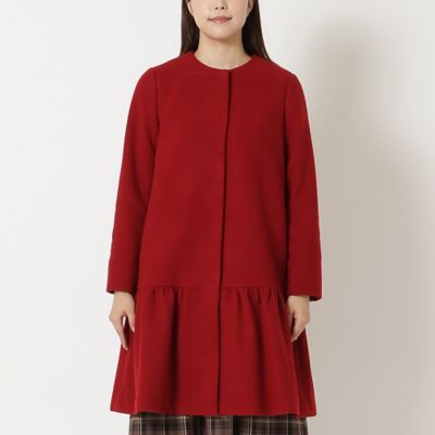 コサージュ付】フレア切替コート（51106506） | Rose Tiara