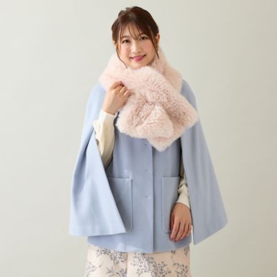 ブローチ付】ケープショートコート（51106509） | Rose