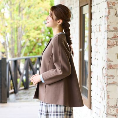 フレアリバーショートコート（51106601） | Rose Tiara (Women