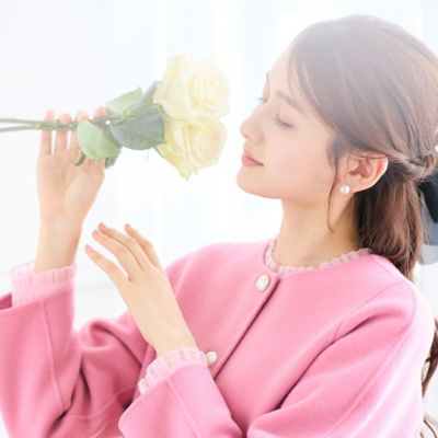 フレアリバーショートコート（51106601） | Rose Tiara (Women