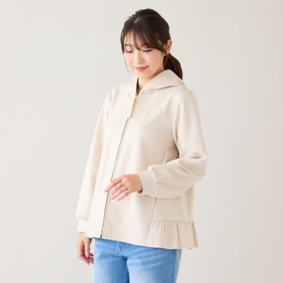 フリル裾ダンボールニットパーカー（51121601） | Rose Tiara