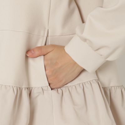 ティアード切替フード付きパーカー（51122401） | Rose