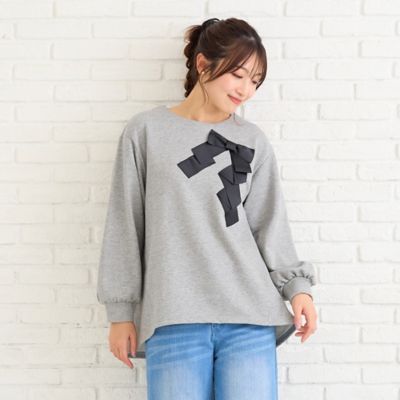 ＜Rose Tiara (Women/大きいサイズ)＞リボンプルオーバー（５１１２２６０１）