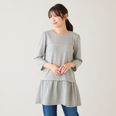 リボンディテールスウェットチュニック（51122603） | Rose