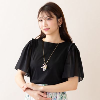 フレア袖カットソー（５１１２３４０２）